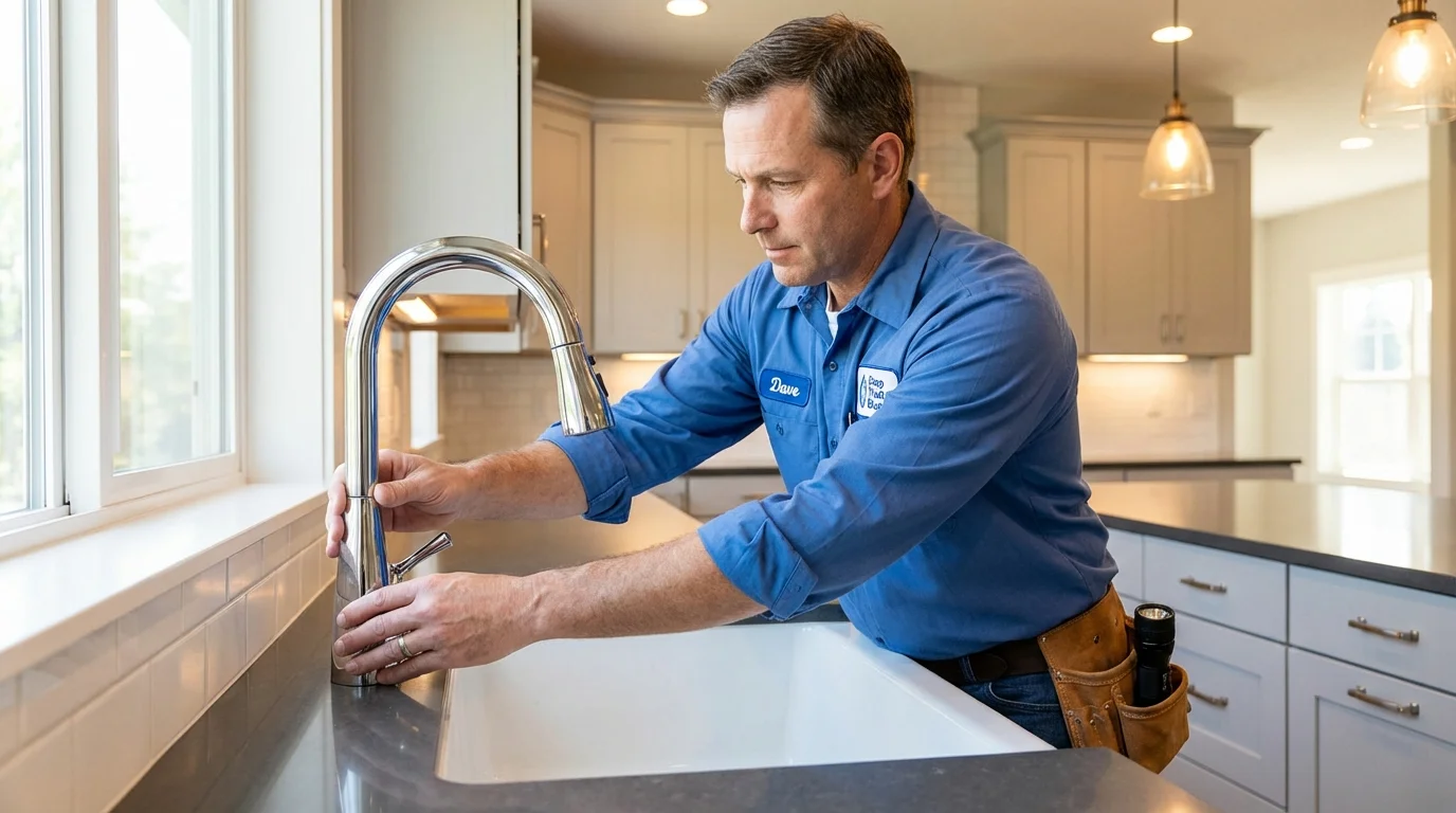 Kitchen faucet installation by Johns Plumbing LLC in Venus